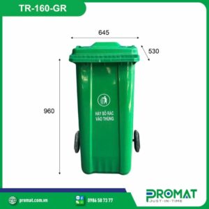 Thùng Rác Nhựa 160 Lít