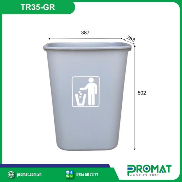 Thùng Rác Nhựa 35 Lít
