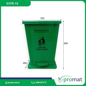 Thùng Rác Nhựa Y Tế 15 Lít