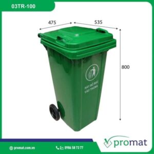 Thùng Rác Nhựa 100 Lít