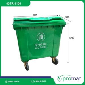 Thùng Rác Nhựa 1100 Lít