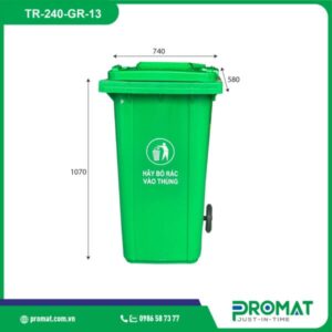 Thùng Rác Nhựa 240 Lít 13Kg