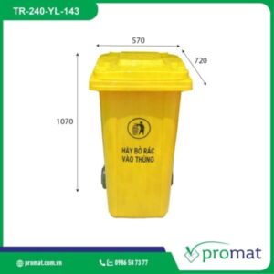 Thùng Rác Nhựa 240 Lít 14Kg