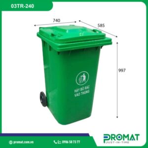 Thùng Rác Nhựa 240 Lít