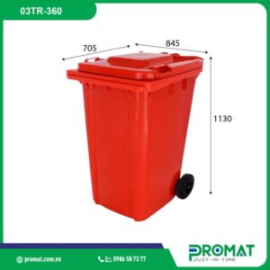 Thùng Rác Nhựa 360 Lít