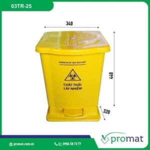 Thùng Rác Nhựa Y Tế 25 Lít